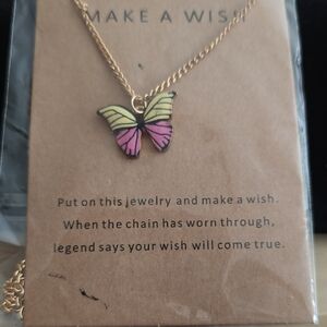 Gold Butterfly Pendant Necklace